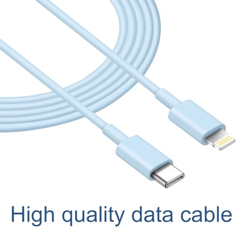 Image of ROMITAZ iPhone Fast Charger Lightning Cable [MFi Certified] 2-Pack USB-C to Lightning Cable (6.6Ft) Fast Charging Compatible with iPhone14 /14 Plus /14 Pro /14 Pro Max /13 /13pro /12 /12 Pro /12 Pro Max(Blue