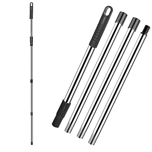 Feiquan 5-Section 30-To-68 Inch Telescopic Spin Mop Replacement Head Handle For Easywring Mop Refills Compatible With Triangle Spin Mop,Cleaning Floor,For People Of All Heights ​(Black) #TOP7