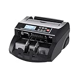 Bill Counter DOMENS UV+MG+IR+DD Counterfeit Detection Money Machine Counter-US Dollar Cash Counter-Portable Currency Banknote Counting Machine (LCD Display Black)