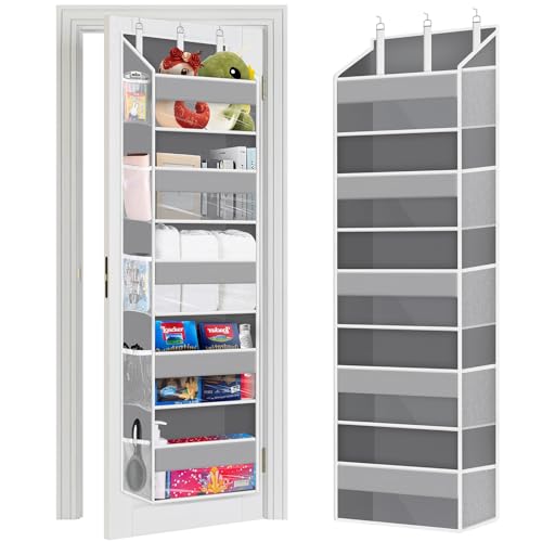 Organizador Colgante Para Puerta | 5 Compartimentos Y Bolsillos De Malla | Para Baño, Dormitorio O Cocina | Ahorra Espacio