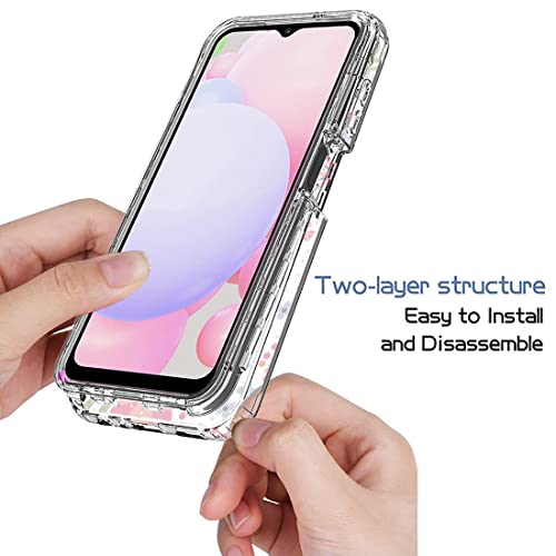 Zoeirc Case for Galaxy A13 4G/A13 LTE 4G SM-A135F Case with Tempered Glass Screen Protector, Soft 360 Full Body Shockproof Bumper Crystal Clear Case Cover for Samsung Galaxy A13 4G (Floral Prints) by Zoeirc - Used condition - Image 4