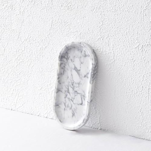 Plateau accessoires en pierre unique marbre de qualité supérieure bijoux - 6