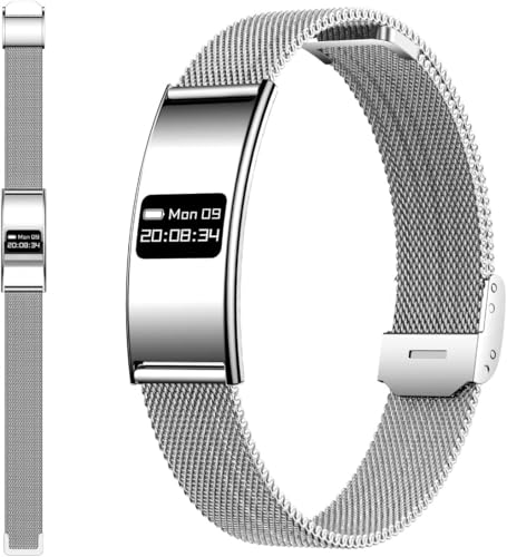 Image of Fitness Tracker Smart Watch for Women Men,Ultra Thin Smart Bracelet 2.8mm Metal Strap,Slim Activity Tracker with Heart Rate, SpO2,Sleep Tracking, IP68 Waterproof (CANMIXK01)