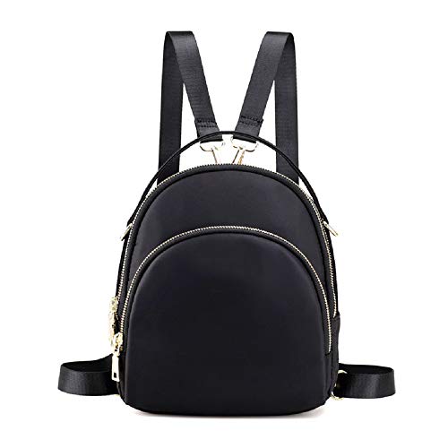 LZK Mochila para Mujer, Bolso Mini Bandolera, Mochila Oxford Antirrobo Impermeable, Estuche de Moda,Negro,Mini