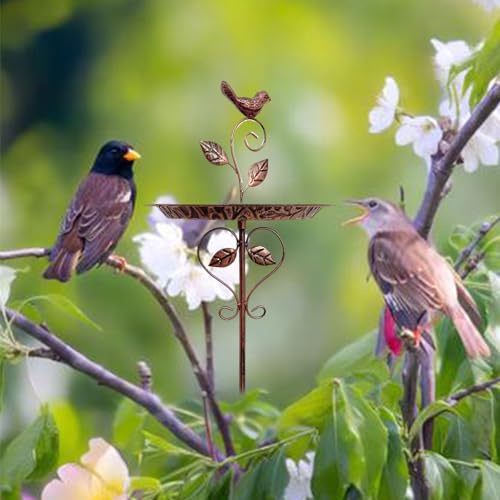 Comederos para pájaros a prueba de óxido hechos de hierro resistente para exteriores 5