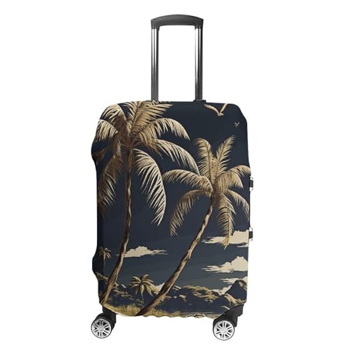 Carry on Luggage Cover Palm Tree Suitcase Covers for Luggages Tsa Approved Travel Luggage Sleeve Protector Elastic Suitcase Protector Anti-Scratch Washable Fits 19-30 Inch Case -XL
