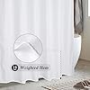 Extra Long Shower Curtains 180 x 210cm drop/72"x 84",Mildew Resistant ...