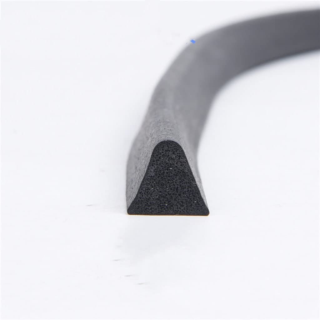 Tira de sellado de espuma de silicona, Tira de sellado espuma silicona, tira goma triangular, negro, varios tamaños, 5m(13x13.00mm)