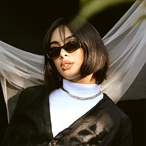 6 Pack Retro Irregular Rectangle Sunglasses Luxury Palm Eyewear Hawaii Costume Bulk Square Glasses for Unisex Adult2