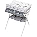 ib style® KOA 2-in-1 Wickeltisch mit Badewanne | mobile Wickelkombination | Klappbar | Große Wickelauflage | Wickelkommode für Babys Kleinkinder | MY LITTLE FARM GRAU