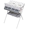 ib style® KOA commode met badkuip | mobiele commode | inklapbaar | 4 decors | My Little Farm Grey