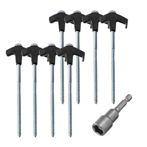 Piquets de tente à visser pour sécuriser votre auvent et bâche de camping en plein air