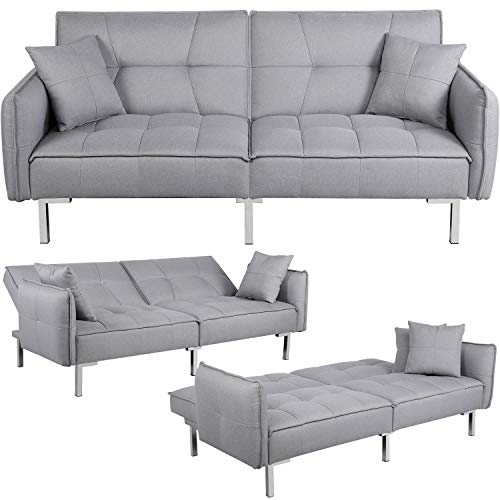 Yaheetech Sleeper Sofa Convertible Sofa Modern Adjustable Futon Couches Sofas Bed for Living