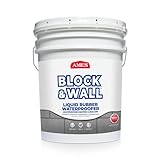 AMES BWRF5 Water Base High Strength Elastomeric Liquid Rubber, 5 Gallon White