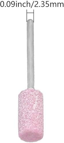 Miniatura 2 de Auniwaig 100 piezas de accesorios de molienda eléctrica de cabeza subulada de piedra abrasiva, brocas de molienda de piedra montadas en abrasivos de