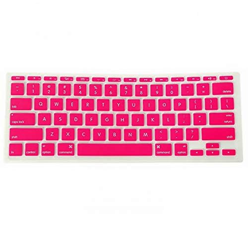Image of Brain Freezer Keyboard Protector Compatible with MacBook Air 13 inch 2020 Release Model A2179 Soft Silicone Waterproof Dust-Proof Ultra Thin Keyboard Cover (Pink)