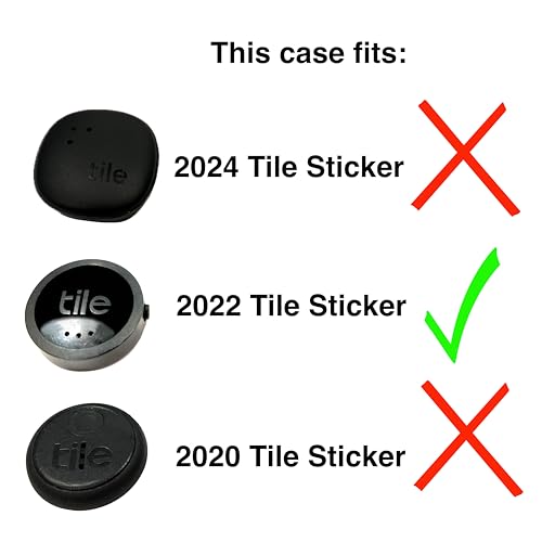 Case for Tile Sticker. MADE IN USA. Holder to attach Tile tracker to your pet\'s collar, keys, and more! Snap-in design holds the Bluetooth item finder. Track your dog or cat. (2022 Tile Sticker Case, Black, 2-pack) - Thumbnail 2