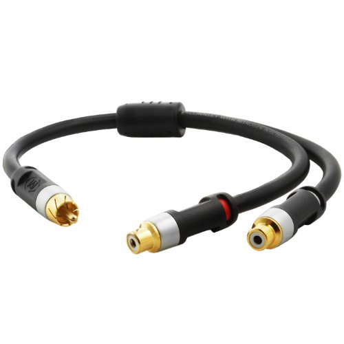 Mediabridge™ Ultra Series Rca Y-Adapter (12 Inches) - 1-Male To 2-Female For Digital Audio Or Subwoofer - (Part# Cya-1M2F-P) #TOP4