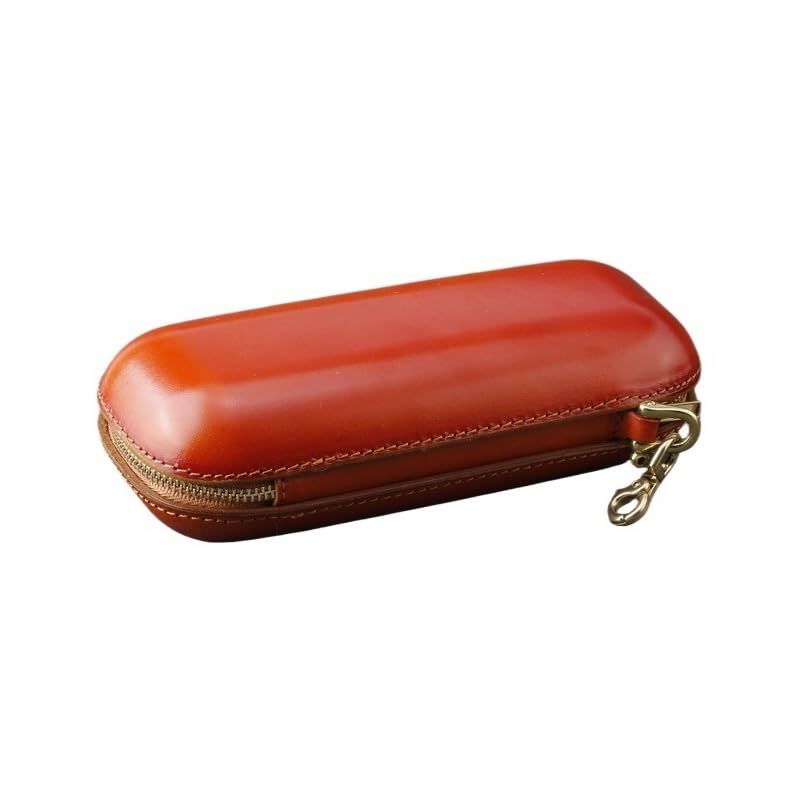 Etui na okulary skórzane w stylu vintage, ręcznie wykonane etui na okulary krótkowzroczności, przenośne wiszące pudełko do przechowywania z zamkiem błyskawicznym na okulary przeciwsłoneczne