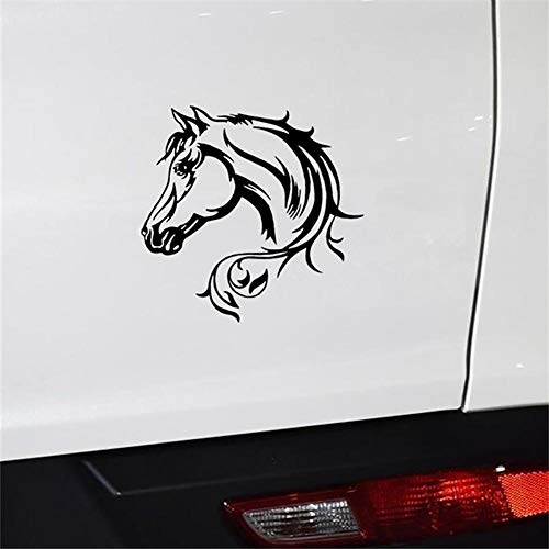 Car777 Car Decals Fashion Horse Head Reflective Truck Vehicle Body Window Sticker Decor - Black #TOP3