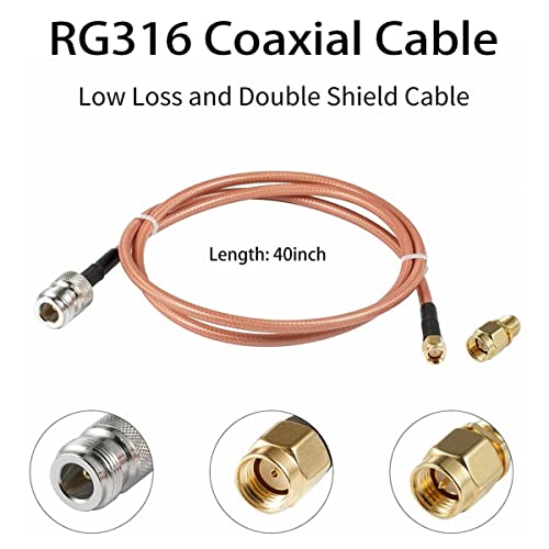 SPORTARC 5.8 dBi 42cm Antenne RAK Draadloze Antenne Helium Bobcat Sensecap M1 HNT zwarte mannelijke connector + 1 meter RG316 kabel + een paar alligator clips + afleider - Image 7