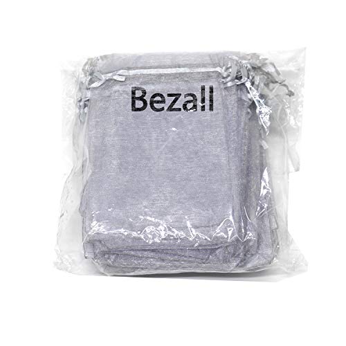 Image of Dealglad 100pcs Drawstring Organza Jewelry Candy Pouch Party Wedding Favor Gift Bags (3x4, Gray)