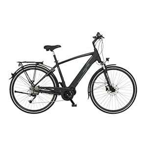 Fischer Viator 4.1i Elektrische fiets voor heren, RH 50 cm, middenmotor 80 Nm, 36 V accu in frame, mat zwart, 28 inch