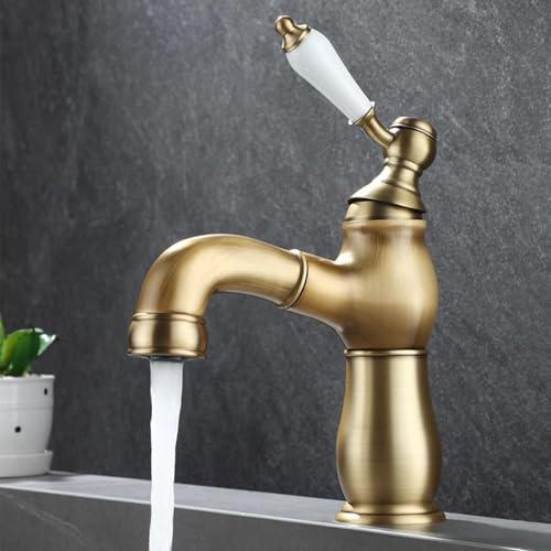 Robinet mitigeur chaud froid rétro avec tuyau extractible lavabo