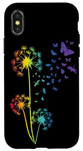 ���̃^���|�|�̖�̉� �^���|�| �~�j�}���X�g Rainbow Dandelion Flower Wildflower �X�}�z�P�[�X iPhone X/XS �p