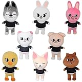 Generisch ST-Ray-Kids SK-Zoo - Peluche de 8 Piezas, colección de Dibujos Animados, Anime, Peluche, Bonito artículo de colección para Fans de 25 cm, Regalo de muñeca de Animales Dulce, Regalo