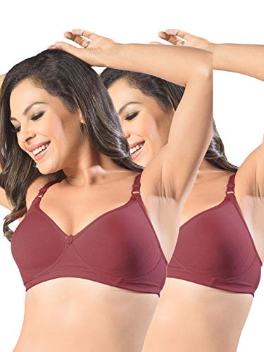 Image of SONARI Womens Non Padded Cotton T Shirt Bra | Wire Free, Medium Coverage, Comfortable and Lightweight | Adjustable Straps, Hook and Eye Closure for Everyday Wear - D-12