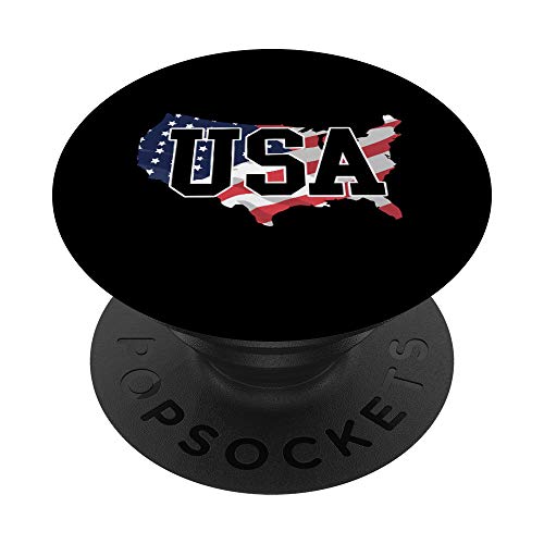 United States of America Flag 4th of July Party PopSockets Agarre y Soporte para Teléfonos y Tabletas