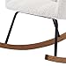Geelife Comfy Upholstered Rocking Chair with High Backrest for Nursing Baby, Reading, Napping