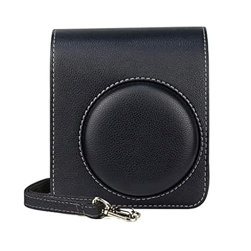 XLKJ Cámara Instantánea Funda Compatible con Fujifilm Instax Mini 40 Cámara Instantánea, PU Funda de Cuero para Cámara con Correa Ajustables (Negro) | Ya disponible en tu tienda friki favorita! En mundofriki.es!