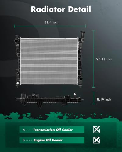 Image of SCITOO Aluminum Radiator compatible with Dodge Durango