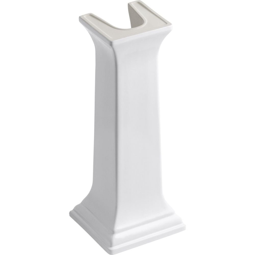 KOHLER K-2267-0 Memoirs Bathroom Sink Pedestal, Fireclay Sink Pedestal, Bathroom Sink Pedestal Only Less Sink, White