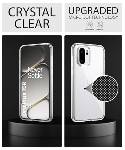 Image of WOW IMAGINE Transparent Back Cover Case for 1+ OnePlus 15R 5G 2025 | Raised Bumps for Full Device & Camera Protection Shockproof TPU Silicone Back Case Mobile Cover - Transparent