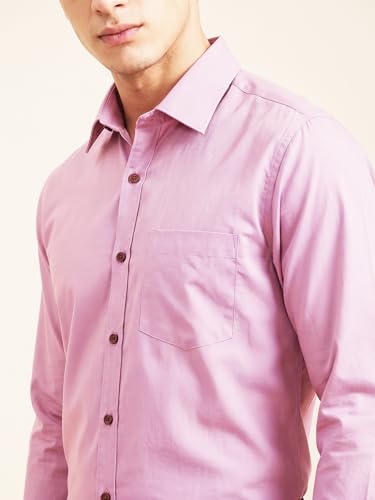 Image of Cozytton Men's Pure Cotton Solid Stylish Casual & Formal Wear Shirt | Stylish Regular Fit Full Sleeve Comfortable Office Party Trendy Shirt - Multi Color