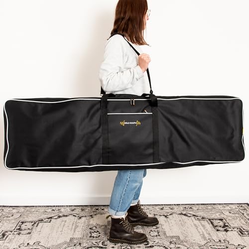TIGER WR-107 Keyboard-Tasche mit Tragegurt - 88 Key Keyboard/Digital Piano gepolsterte Tasche - 1460 x 388 x 175mm