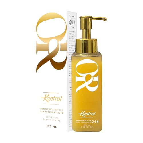 Dentifricio Oro 24K Kontrol Bianchezza e Cura 130 ml | Gel Premium Sapore Menta Fresca | Brillante Naturale e Protezione Smalto