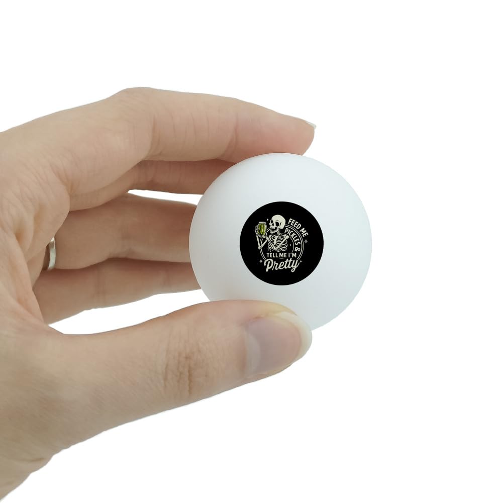 GRAPHICS & MORE Skeleton Tell Me I'm Pretty Novelty Table Tennis Ping Pong Ball 3 Pack