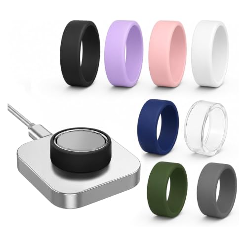 For Oura Ring 5��p�V���R�������O�J�o�[ �h�o���h�~�G���X�e�B�b�N�f�ރt�B�b�g�� �S�j���Ή��̃t�B�b�g�l�X�E�����E����p�A�N�Z�T���[-S for 6/7/8/9 8 Pack