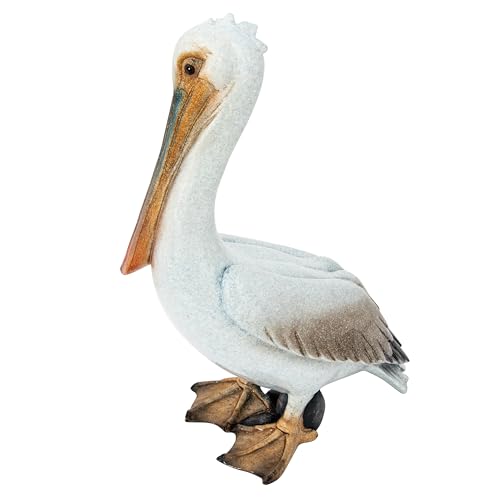 Figura decorativa de pelícano blanco de 13 pulgadas miniatura 1