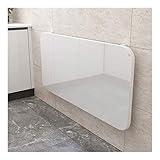XHP Folding Wall Mounted Table White Wood Table Folding Floating Table Heavy Duty Wall-Mount Table for Kitchen Dining Table Desk Computer Desk Living Room (Color : White, Size : 100cm*40cm)