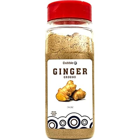 Ground Ginger Powder - 6 oz - Non GMO, Kosher, Halal, and Gluten Free - Premium Quality Ginger - Dubble O Brand Cover