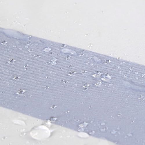 Image of Amazon Basics Bathroom Shower Curtain, Water Resistant Fabric with Weighted Hem, Grommets & Hooks, Machine Washable, 72 inchx72 inch, Blue Ombre Chevron