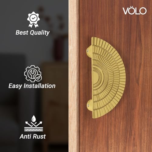Image of VOLO Main Door Handle - Heavy Duty Pull Handle for Wooden & Glass Doors in Home, Office & Hotel Use (Model: S-626) - Pack of 1 Set (Gold - 96MM)