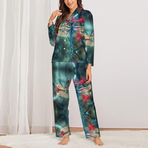 Pyjama 2 pièces à manches longues anti irritation imprimé libellule - 3