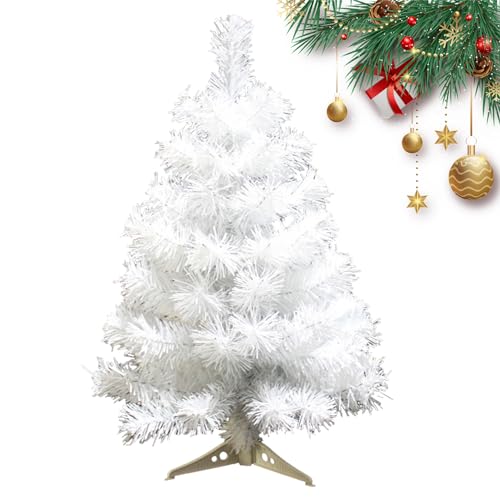 Árbol de Navidad decorativo vívido en color blanco con base resistente 4