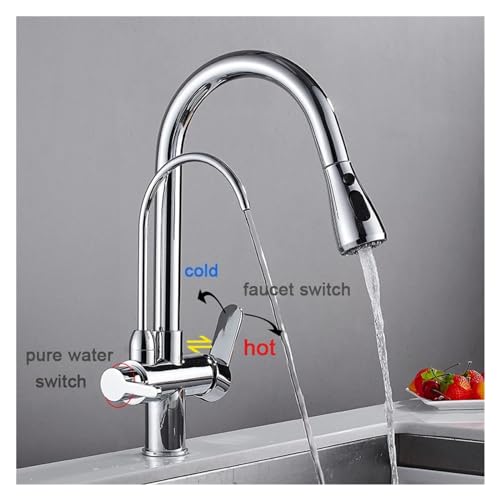 Mitigeur de cuisine monobloc à levier noir mat avec douchette 360